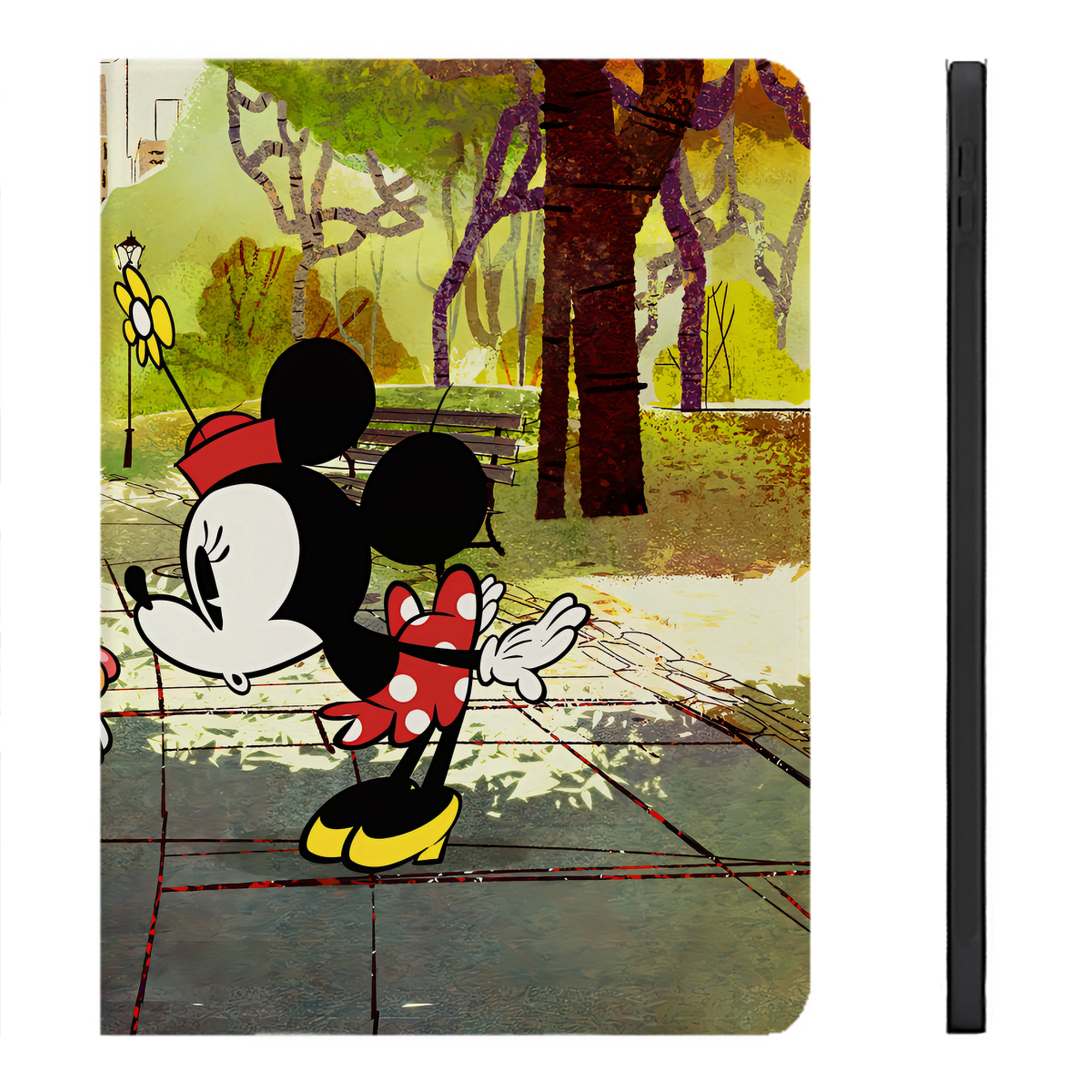（画像用） ミッキーマウス Mickey Mouse IPadケース ペンホルダー付き ブックスタイルデザイン